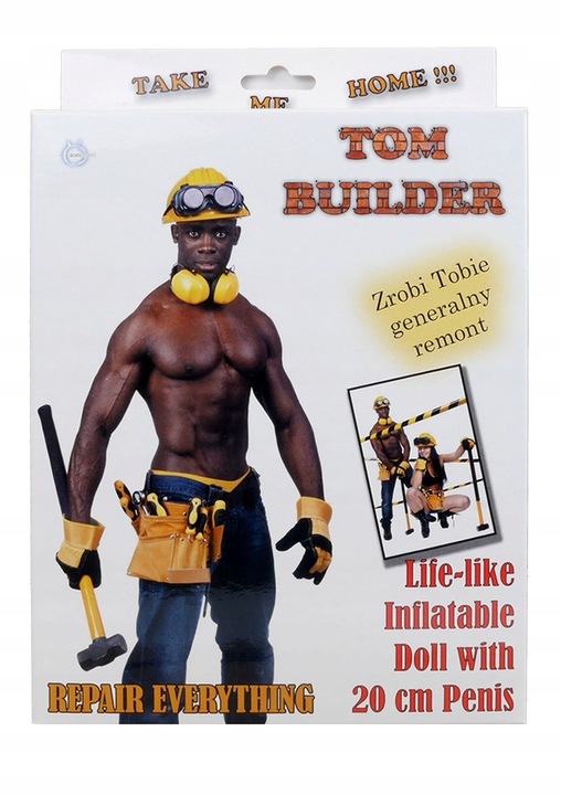 Dmuchana Pompowana Męska Lalka Miłości - Tom - Builder Male Doll