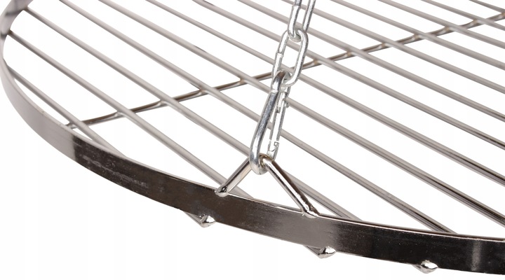 GRILL OGRODOWY TRÓJNÓG KUTY + RUSZT 60 CM WISZĄCY