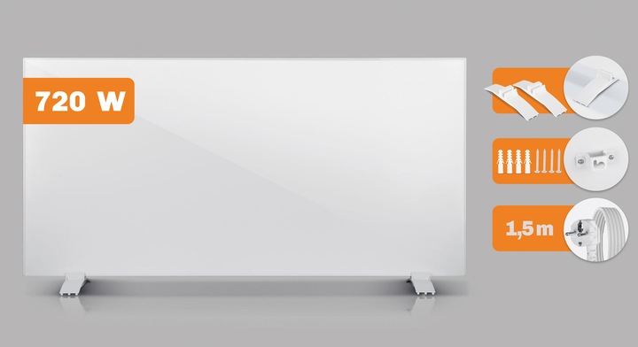 Grzejnik na podczerwień promiennik podczerwieni 720W BERDSEN + nogi