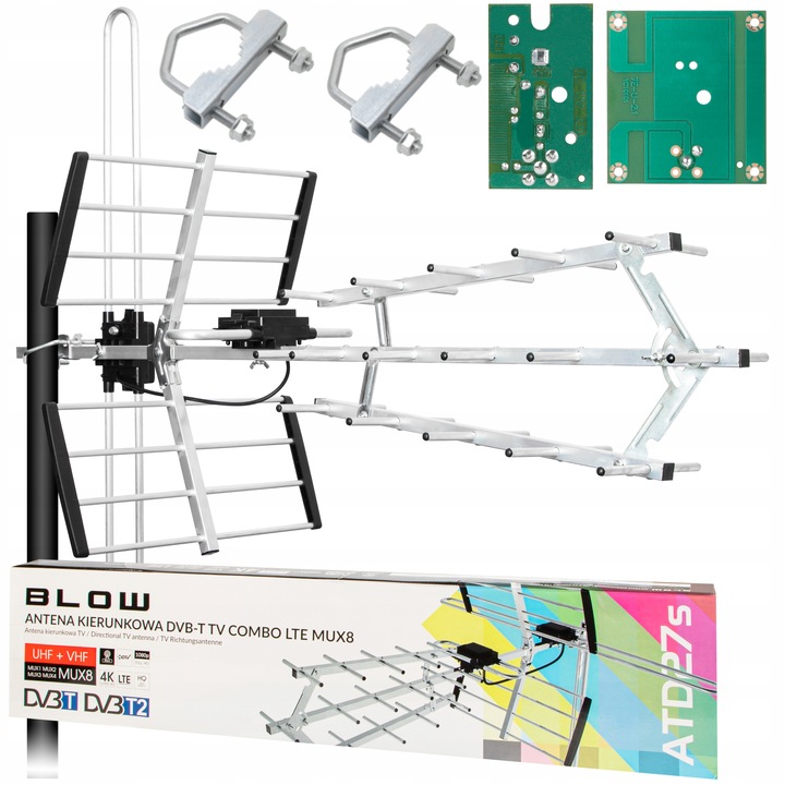 ANTENA KIERUNKOWA TV NAZIEMNEJ COMBO DVB-T2 LTE FULL HD ULTRA HD 4K DVB-T2