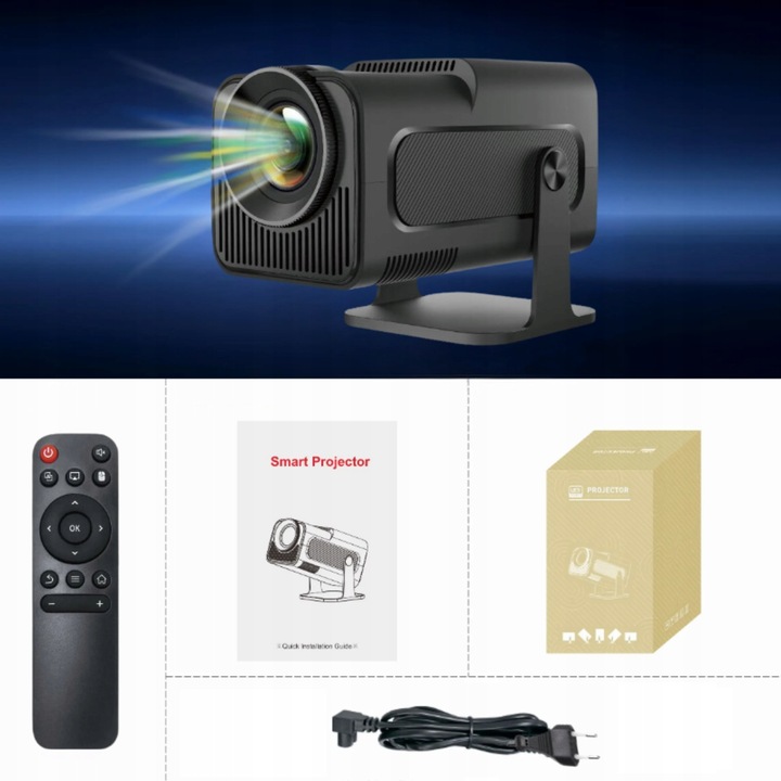 PROJEKTOR RZUTNIK PRZENOŚNY HY320 MINI SMART HD LED ANDROID WiFi TV 150"