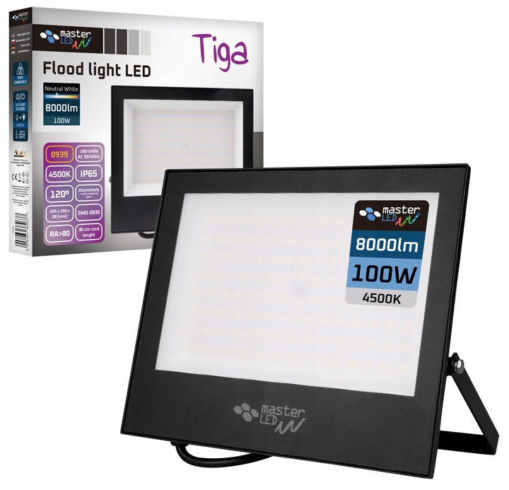 HALOGEN LED naświetlacz lampa 100W 4500K reflektor ZEWNĘTRZNY IP65