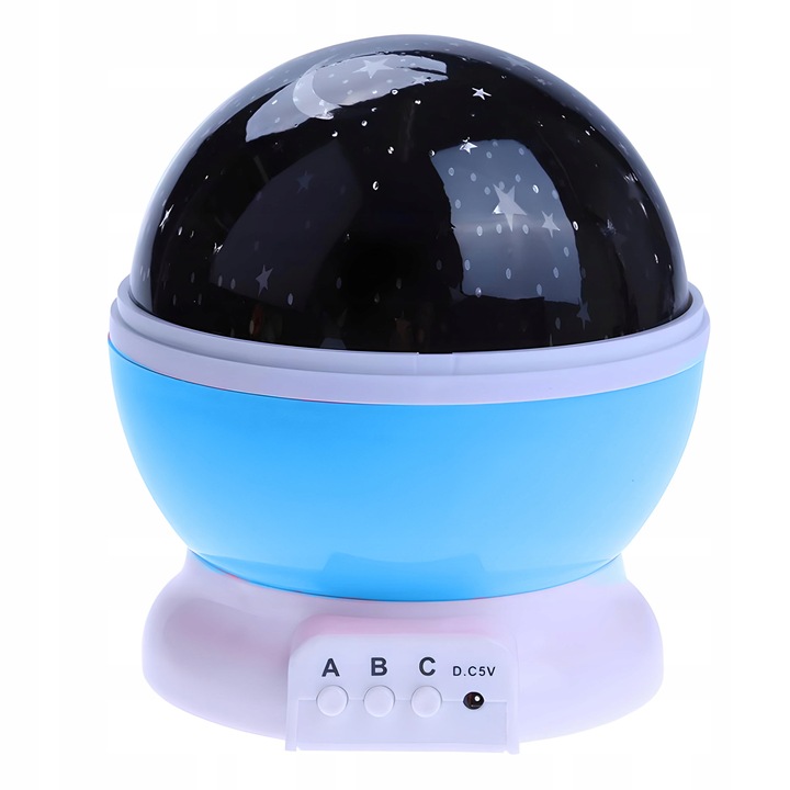 LAMPKA NOCNA PROJEKTOR GWIAZD NIEBA OBROTOWA 2w1