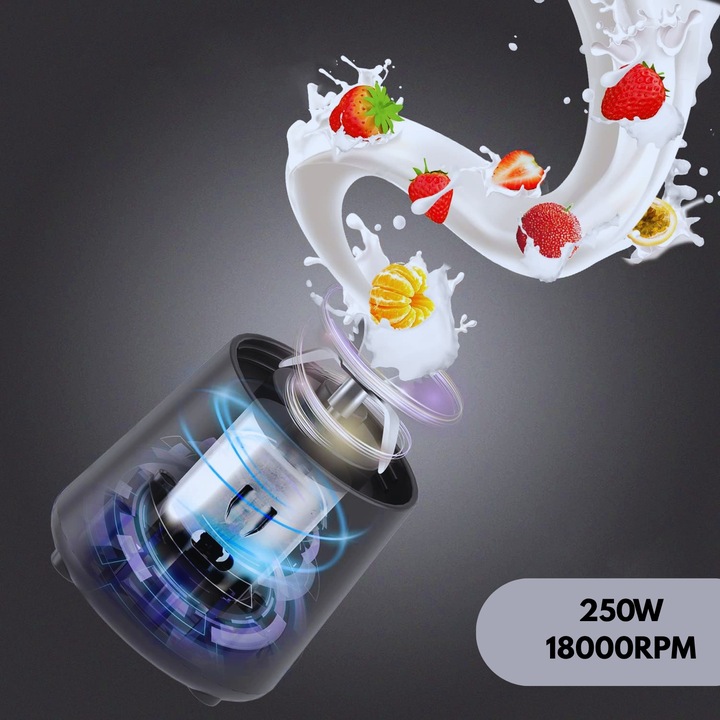 BLENDER PRZENOŚNY 250W 400ML Bezprzewodowy Kielichowy do Smoothie