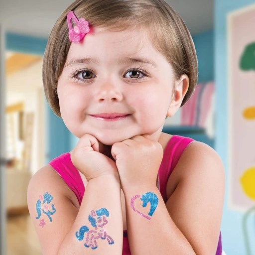 Tatuaże Brokatowe Dla Dzieci DUŻO Szablonów + 6 BROKATÓW Świecących w NOCY