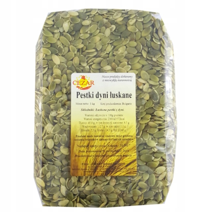 Pestka Dyni 1kg Łuszczone Naturalna Bez Dodatków Bez GMO Doskonała Jakość