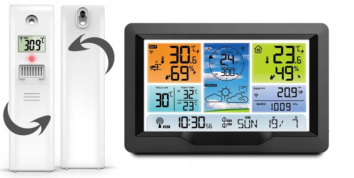 BEZPRZEWODOWY CZUJNIK TEMPERATURY DO STACJI POGODY NADAJNIK