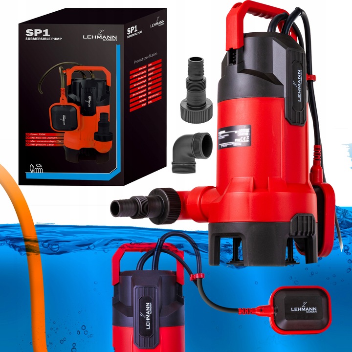 POMPA DO WODY BRUDNEJ CZYSTEJ SZAMBA ŚCIEKÓW PETA 20000l/h 750W