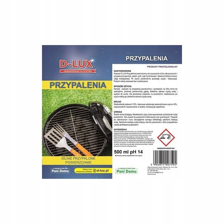 Płyn na przypalenia D-LUX 500 ml grill kominek