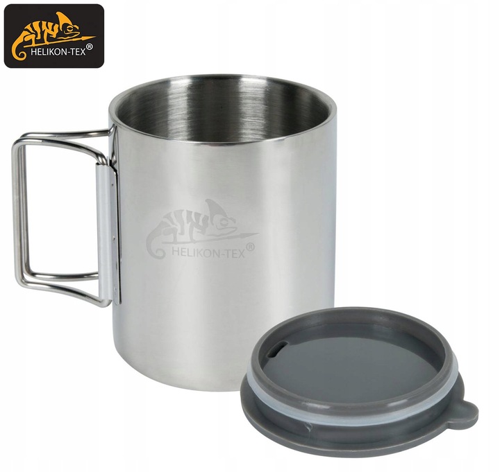 Kubek Termiczny Turystyczny HELIKON z przykrywką STAL NIERDZEWNA 250ml