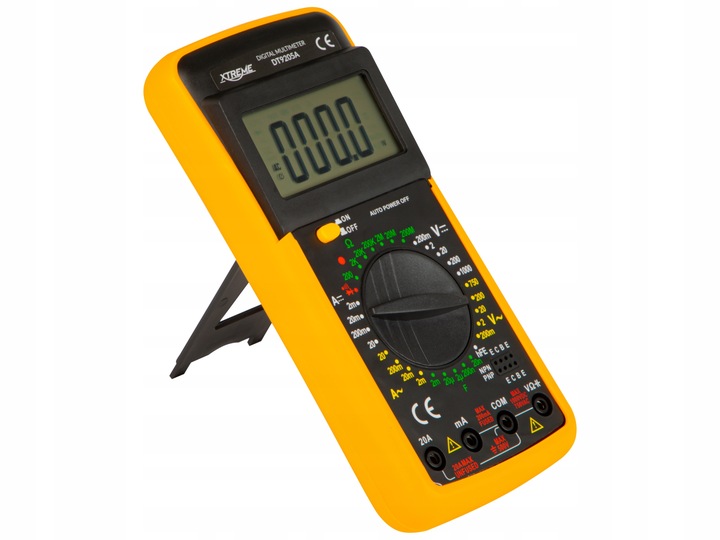 PROFESJONALNY MULTIMETR MIERNIK CYFROWY PRĄDU NAPIĘCIA TESTER LCD ZESTAW