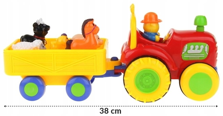 Traktor Farmer z Dźwiękami Interaktywny Zwierzątka