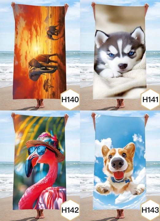 RĘCZNIK PLAŻOWY DUŻY KĄPIELOWY SUMMER RĘCZNIKI 100X180 XXL