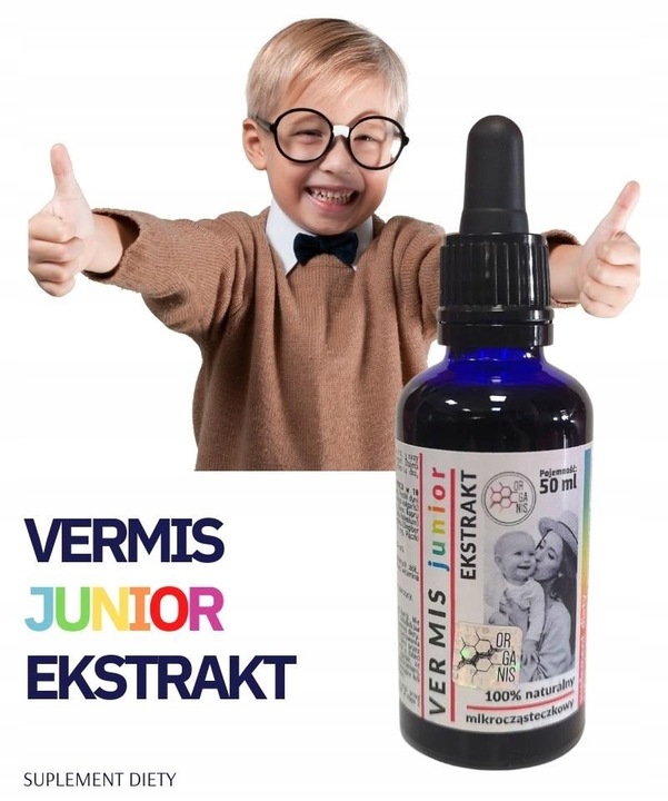 VERMIS JUNIOR Krople 50ml na pasożyty, oczyszczani