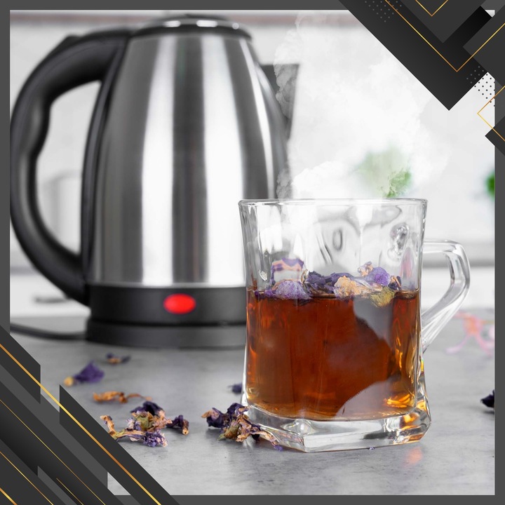 CZAJNIK ELEKTRYCZNY BEZPRZEWODOWY STALOWY DUŻY MOCNY SREBRNY 2200 W