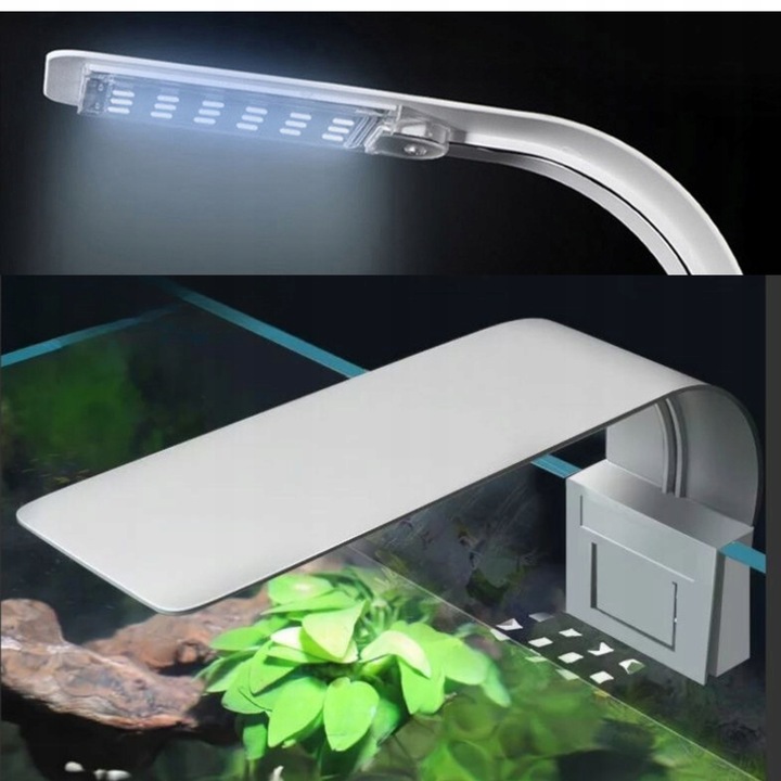 OŚWIETLENIE LED DO AKWARIUM BIAŁA LAMPKA AKWARYSTYCZNA BIAŁE ŚWIATŁO 10W