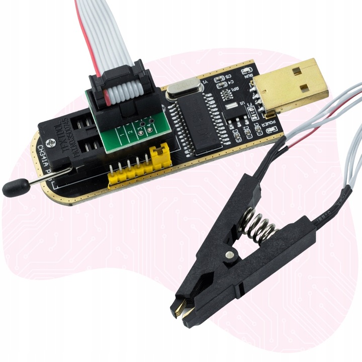 Programator EEPROM i Flash CH341A BIOS Duży Zestaw Do Programowania Układów