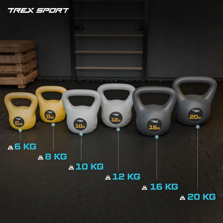 Kettlebell odważnik ciężar 16kg hantel hantla fitness do ćwiczeń Trex Sport