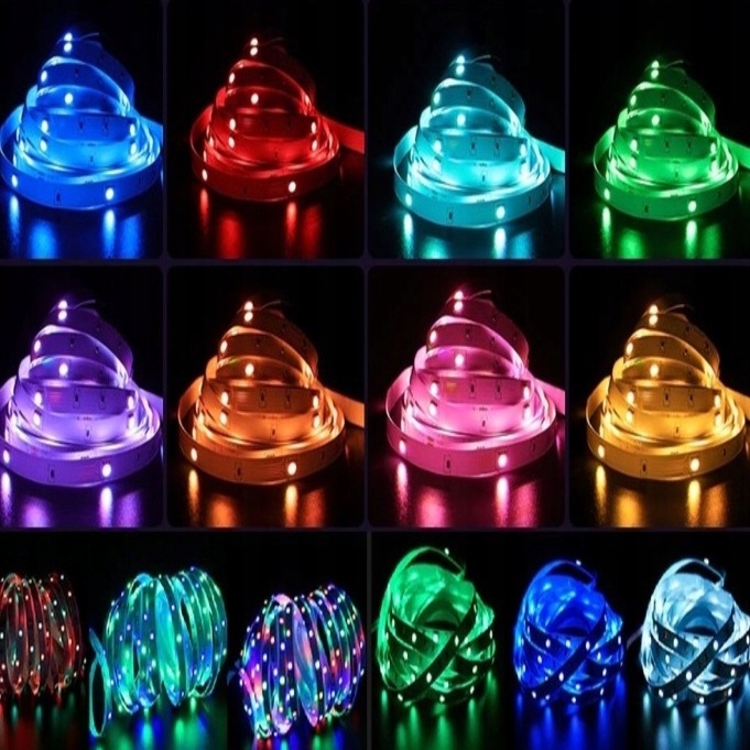 Taśma LED 6M RGB 5050 Bluetooth APLIKACJA MOBILNA Pilot Czujnik Muzyki