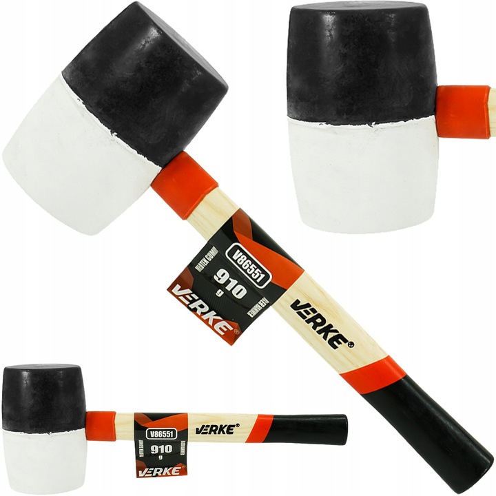 MŁOTEK GUMOWY BRUKARSKI BLACHARSKI DO KOSTKI BEZODRZUTOWY 910g FIBERGLASS