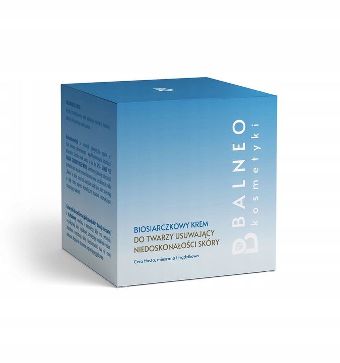 Balneokosmetyki - Biosiarczkowy Krem do Twarzy Usuwający Niedoskonałości