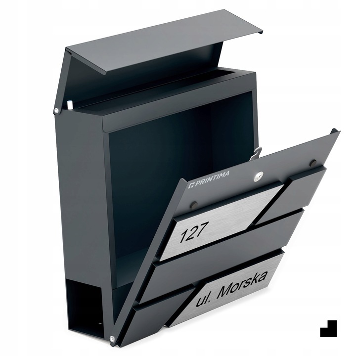Duża Skrzynka Na Listy Z Numerem Domu Antracyt Skrzynka Na List Numer