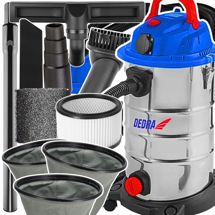 ODKURZACZ PRZEMYSŁOWY BEZWORKOWY Z OTRZĄSACZEM DO GIPSU SUCHO MOKRO