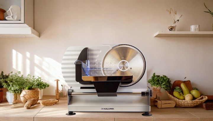 KRAJALNICA ELEKTRYCZNA METALOWA 200W Do CHLEBA szynki 2 WYMIENNE