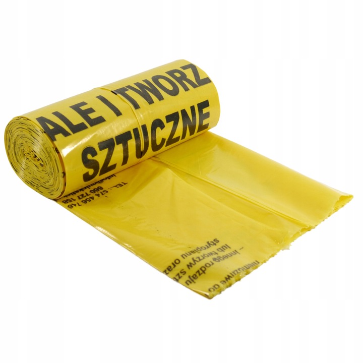 WORKI DO SEGREGACJI PLASTIK ŻÓŁTE 120L X 50 SZTUK