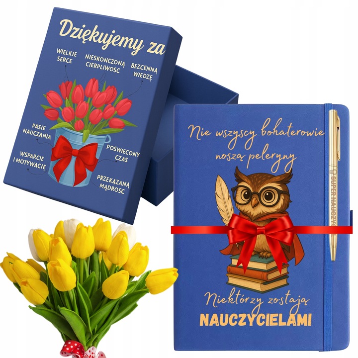 PREZENT DLA NA DZIEŃ NAUCZYCIELA ZESTAW NOTES DŁUGOPIS GRAWER