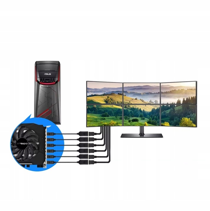 KABEL DISPLAY PORT DO HDMI 2.0 DP ADAPTER PRZEJŚCIÓWKA 4K/60Hz 1,8M PAWONIK