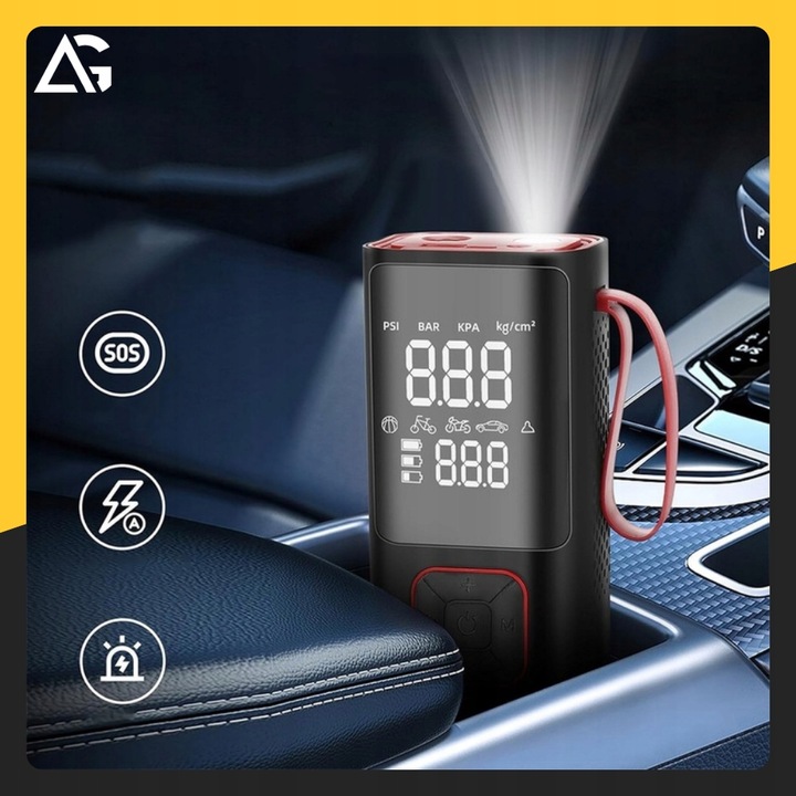 KOMPRESOR ROWEROWY SAMOCHODOWY AKUMULATOROWY POMPKA SPRĘŻARKA