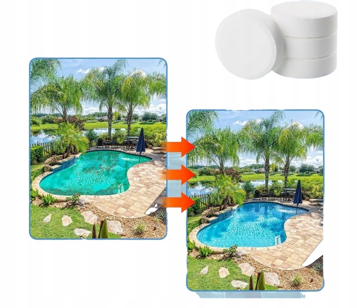 AKTYWNY TLEN do Jacuzzi Basenu spa Wody 1kg BEZ CHLORU Basen Tabletki