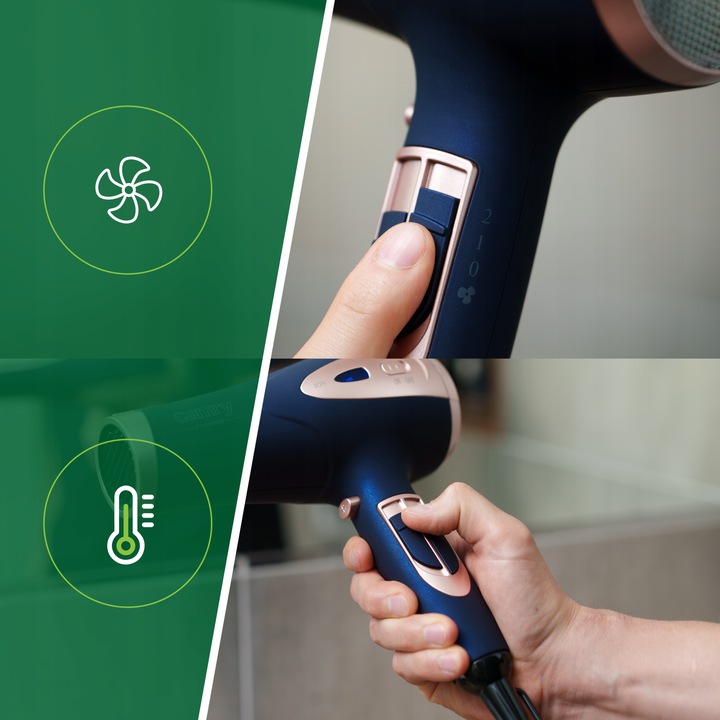 Suszarka do włosów 2400W Z JONIZACJĄ Zimny nawiew + Koncentrator i Dyfuzor