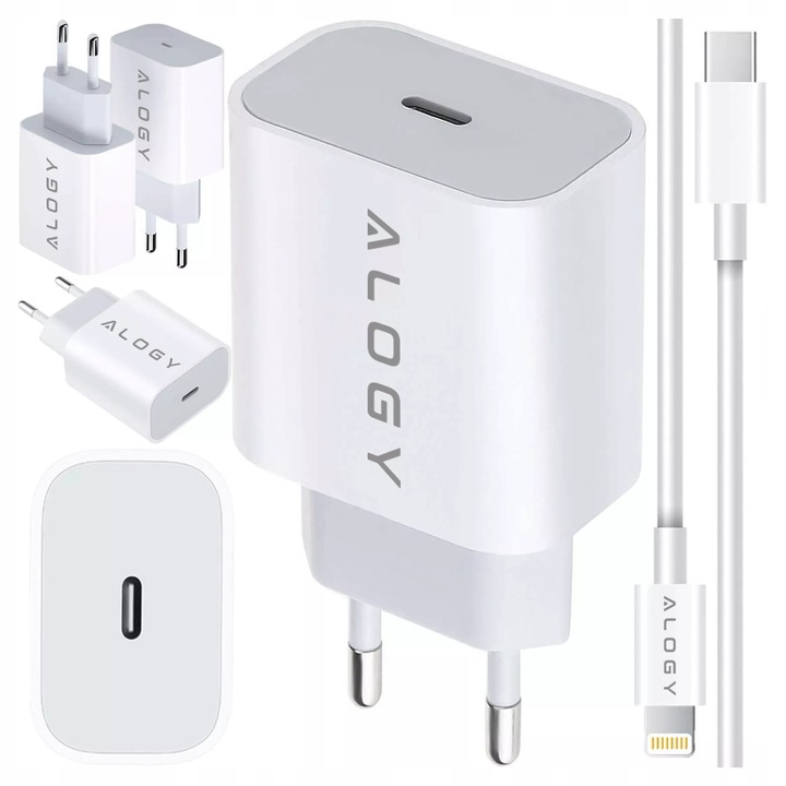 ŁADOWARKA SZYBKA USB C 20W +KABEL LIGHTNING DO IPHONE 12 13 14 PRO MAX PLUS