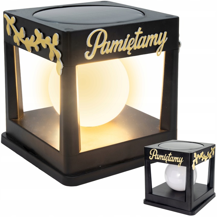 Znicz solarny LED wieczny lampion NA GRÓB statuetka CMENTARZ dekoracja