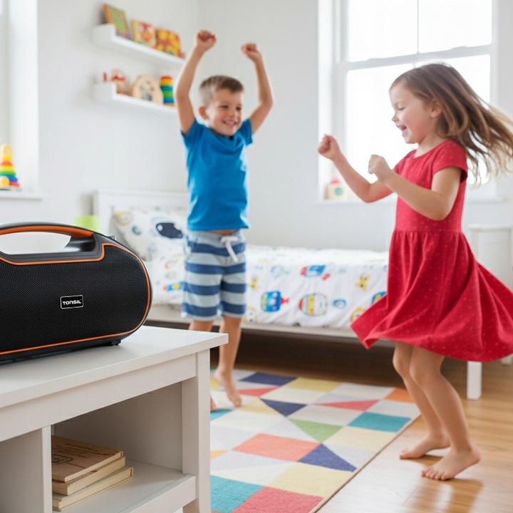 Głośnik Bezprzewodowy TONSIL BEAT 120W LED TWS Bluetooth AUX USB BT