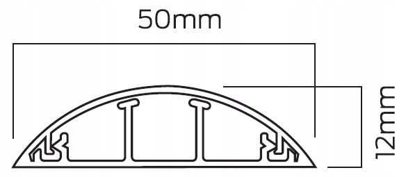 LISTWA MASKUJĄCA RTV DO KABLI 200cm SAMOPRZYLEPNA