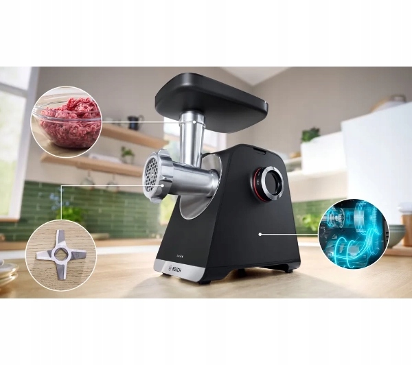 Maszynka do mięsa Bosch MultiPower Series 6 MFWS641B 2100W 3 sitka