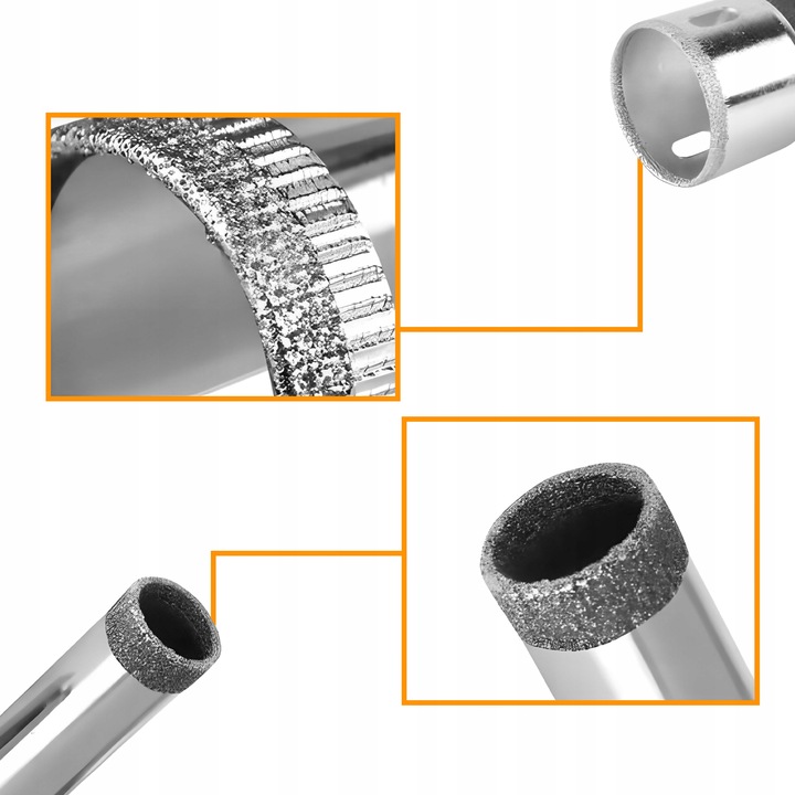 OTWORNICE DIAMENTOWE DO PŁYTEK GRESU SZKŁA KORONKA ZESTAW 10 szt