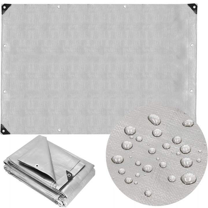 PLANDEKA PLANDEKI 3x4m SZARA WZMACNIANA 260G MOCNE OKRYCIE PŁACHTA