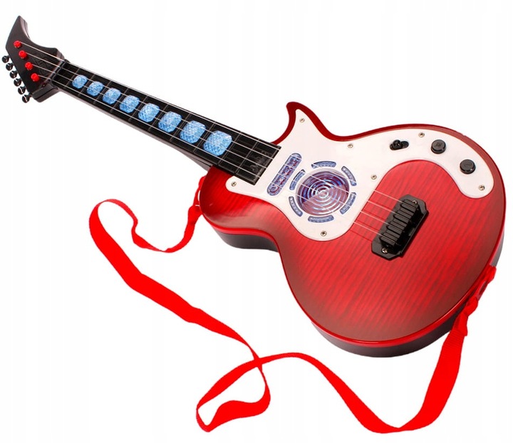GITARA Z ŚWIATŁEM I DŹWIĘKIEM GRAJĄCA INTRUMENT DLA DZIECI