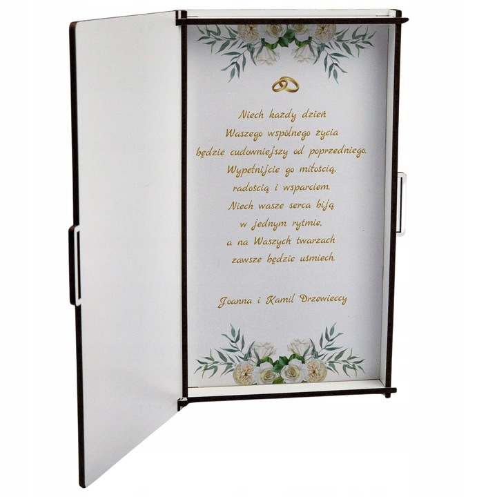 PREZENT NA ŚLUB - PUDEŁKO NA PIENIĄDZE dla pary młodej pamiątka ślubu