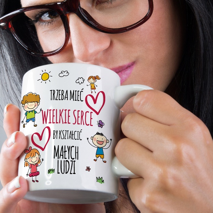 KUBEK DLA NAUCZYCIELA PREZENT NA KONIEC SZKOŁY TRZEBA MIEĆ WIELKIE SERCE