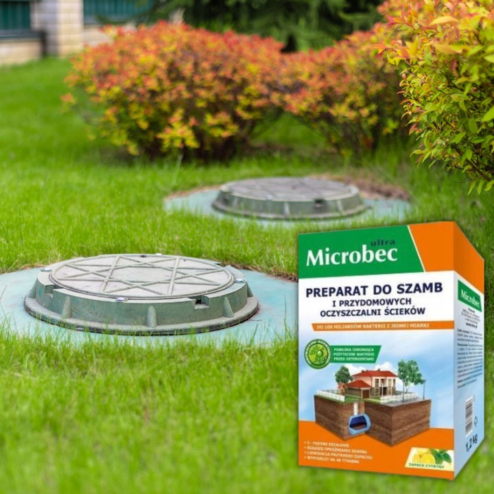 MICROBEC ULTRA Preparat Bakterie Do Szamba Aktywator Cytrynowe 1,2 KG