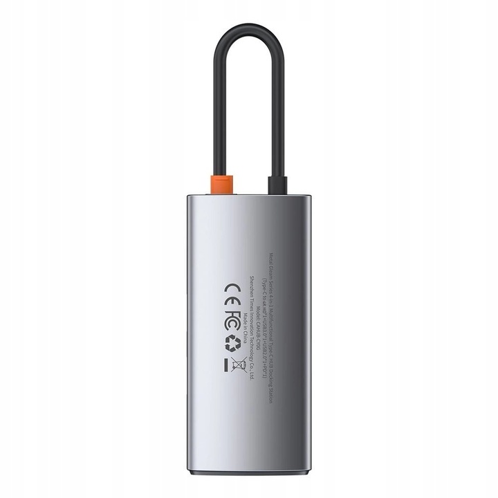 Baseus Metal Gleam 4w1 wielofunkcyjny HUB USB Typ C - USB Typ C Power Deliv
