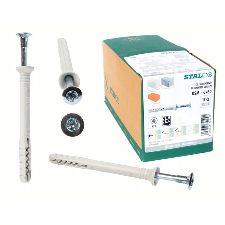 WIESZAK KOTWOWY DO PODDASZY 27cm 270mm GRZYBEK DO PROFILI CD60 100sztuk