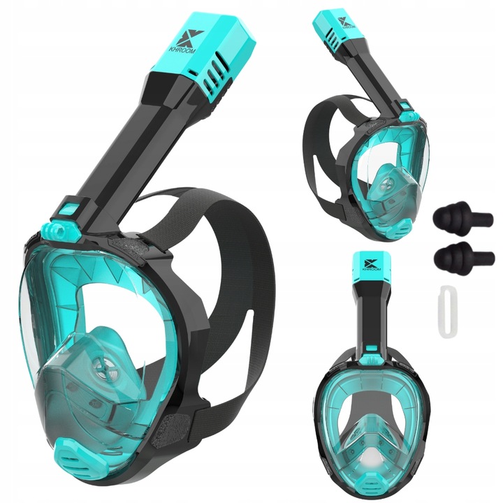 MASKA DO NURKOWANIA PŁYWANIA NIE PARUJE GoPro PEŁNOTWARZOWA Z RURKĄ L/XL