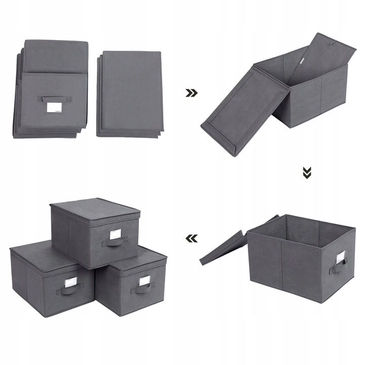 Organizer ZESTAW 3 sztuki PRAKTYCZNE PUDEŁKA pojemniki