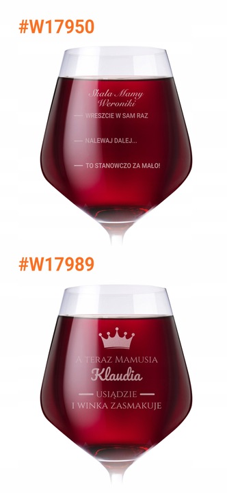 Kieliszek do Wina Krosno Prezent na Urodziny 18-99 Elegancki Duży 860 ml